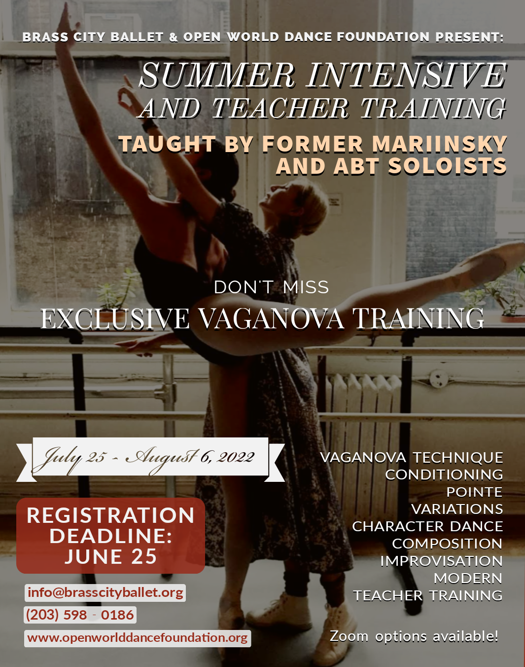 2022 Summer Intensive and Teacher Training (USA)